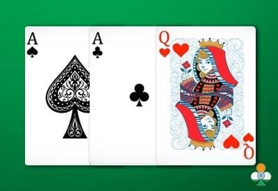 teen patti pair of ace with queen of heart