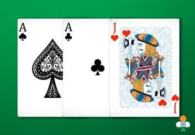 teen patti pair of ace with jack of heart