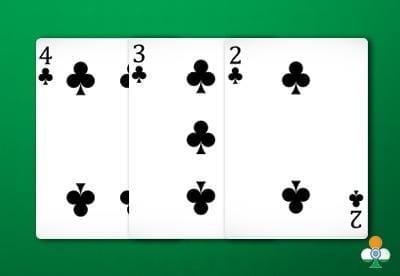 teen patti PureSequence of 4, 3 and 2 clubs